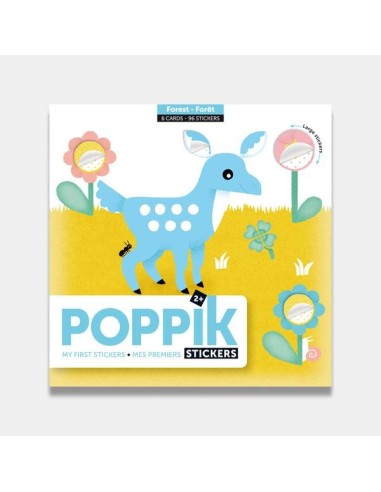 PoppiK Mes premiers Stickers en 96 Gommettes sur les animaux de Forêt - Poppik