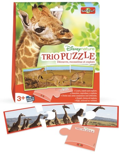 Bioviva Disney Nature Trio Puzzle Découvre reconstitue et Explore - BIOVIVA