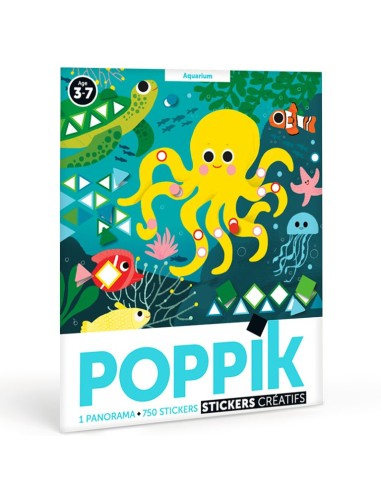 Poppik Stickers L'aquarium en 750 gommettes - Poppik