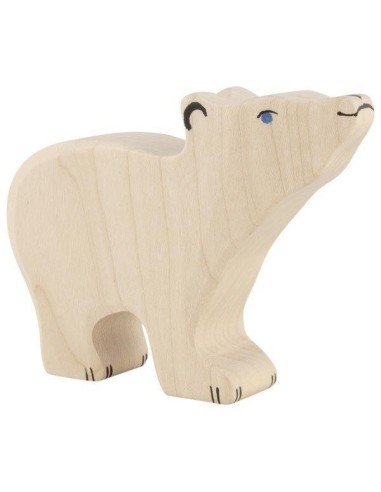 Holztiger Ours polaire en Bois Petit tête haute - Holztiger