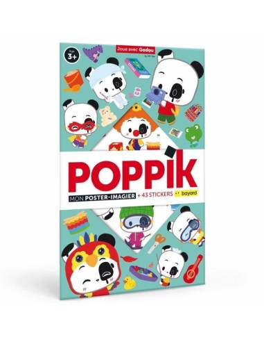 Poppik Construit ton poster Gadou avec 43 stickers - Poppik