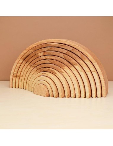 Arc en Ciel en Bois massif 12 Pcs - Oyuncak House