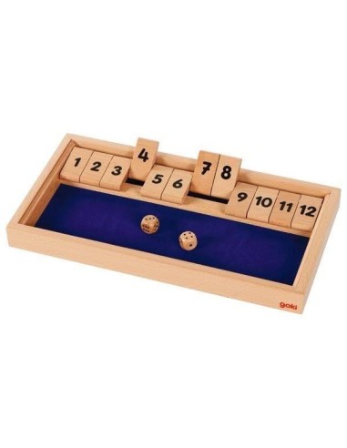 Shut the box, un jeu de dés en bois Ferme la boite - Goki