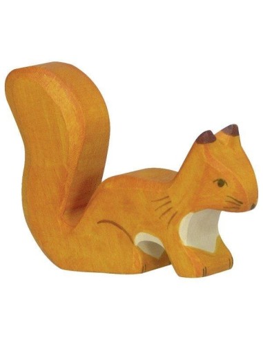 Figurine en Bois Holztiger l'Ecureuil debout - Holztiger