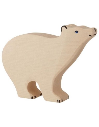 Figurine en Bois Holztiger le Grand Ours Polaire - Holztiger