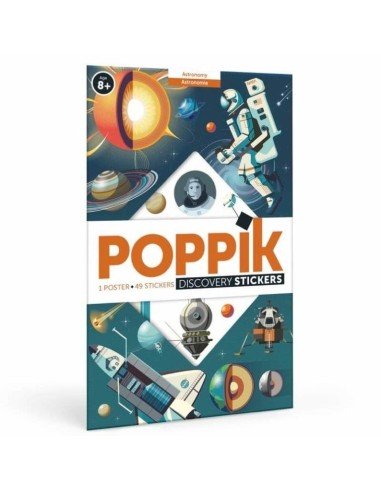 Poppik Poster en 49 Stickers sur l'Astronomie - Poppik