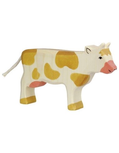 Figurine en Bois Holztiger la vache marron - Holztiger