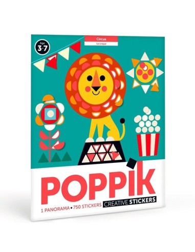 Poppik Poster en stickers le Cirque en 750 gommettes - Poppik