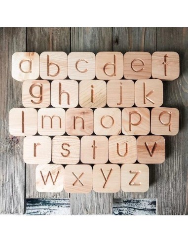 Set 26 Lettres en Bois en minuscules - Oyuncak House