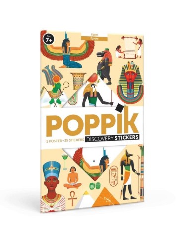 Poppik Stickers Mon poster sur l' Egypte en 35 gommettes - Poppik