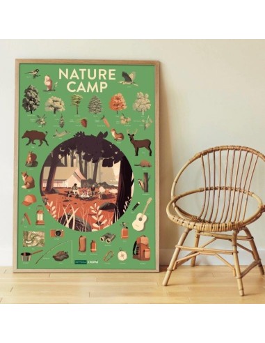 Poppik Stickers Mon poster découvre le Camping en 39 gommettes - Poppik