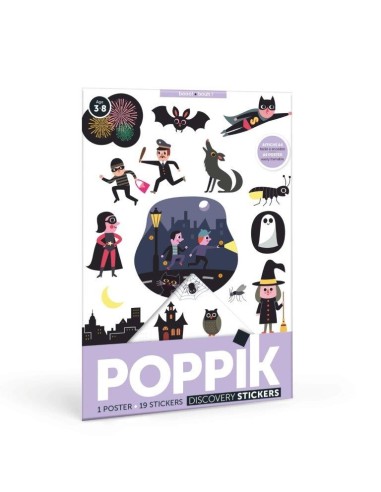 Poppik mon mini poster Boo Bouh en 19 stickers - Poppik