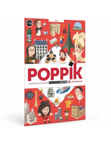 Poppik Paris Poster géant de 53 stickers - Poppik