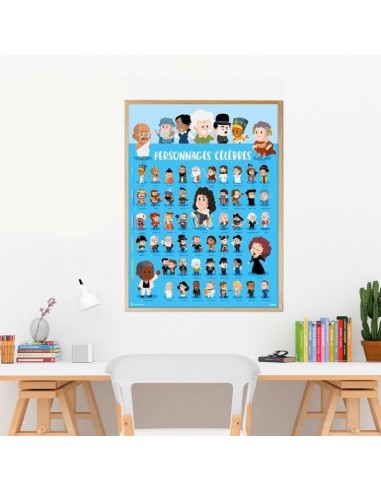 Poppik Les personnages Célèbres Poster géant de 44 stickers - Poppik