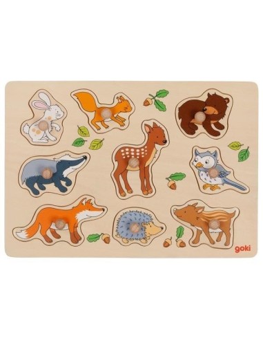 Puzzle en Bois les Animaux de la Foret - Goki