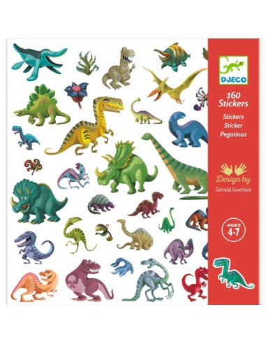 Djeco Stickers en 160 Gommettes sur le thème des dinosaures - Djeco