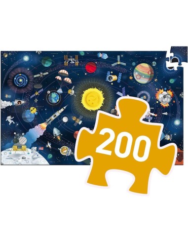 Djeco Puzzle d'observation L'espace 200pcs - Djeco