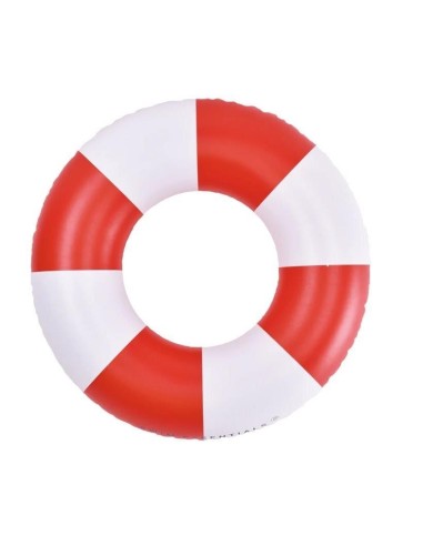 Bouée rouge et blanche Diamètre 50 cm - Swim essentials