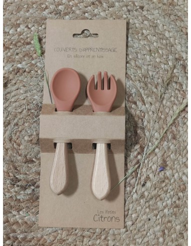 Set de couvert en bois et silicone - Les petits citrons