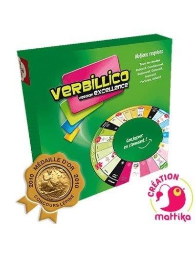 Verbillico excellence jeu éducatif Conjuguer en s'amusant - Mattika editions