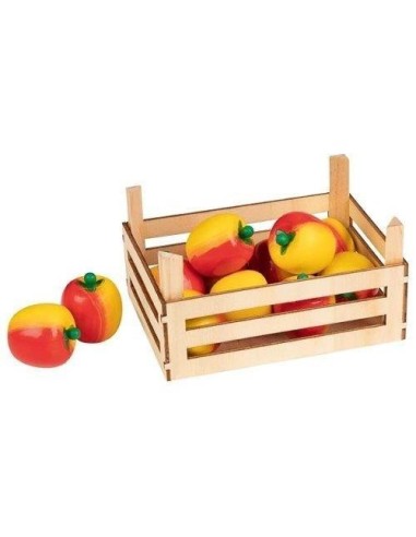 Accessoire marchande - Les Fruits la pomme en bois