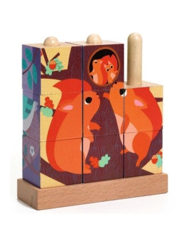 Cube en bois Puzz -up Forest