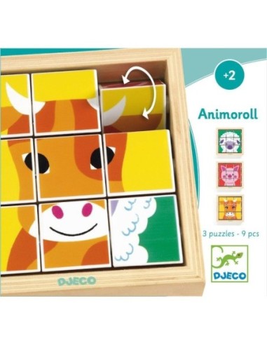 Animoroll Puzzle tournant dans un cadre en bois