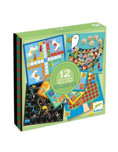 Djeco coffret de 12 jeux classiques