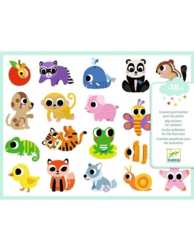 Djeco Mes Premiers Stickers 120 Gommettes bébés animaux