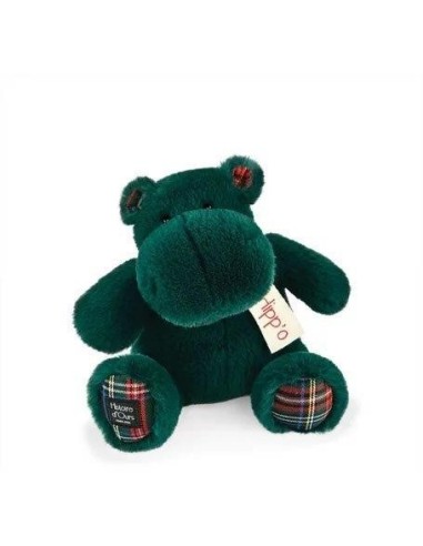 Doudou Histoire d'ours Hippopotame Vert Sapin