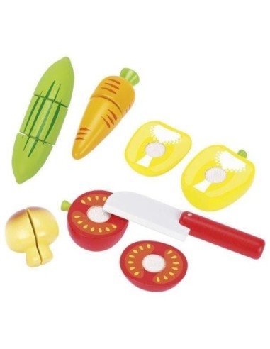 Accessoire marchande- Les Légumes avec scratch en bois