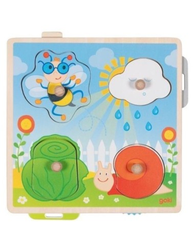 Puzzle en Bois Les animaux cache cache le jardin