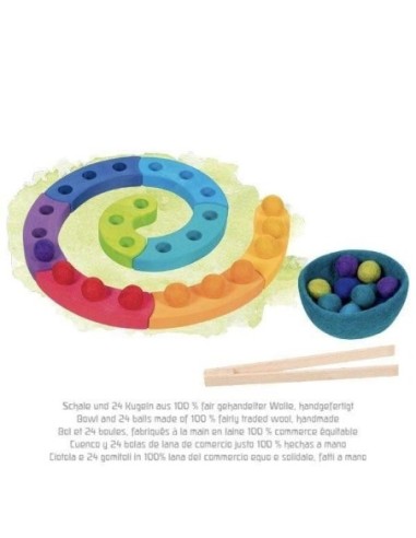 Jeu de Tri des couleurs et spirale de l'Avent Jeu de motricite