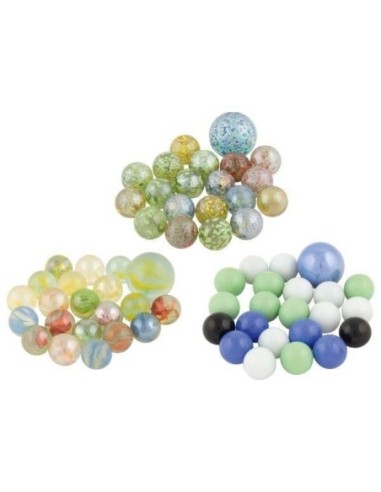 Lot de 21 billes en verre