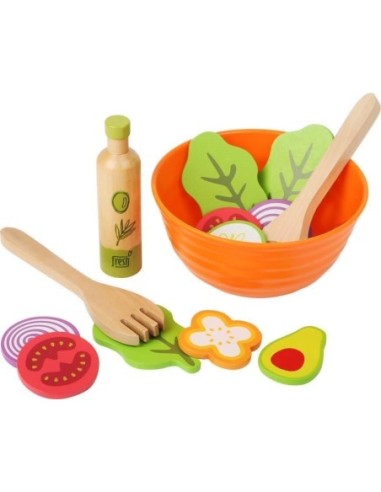 Accessoire marchande- Set de salade en bois