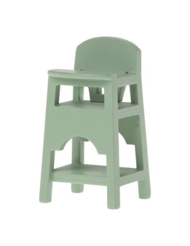 Chaise haute verte micro pour Maison de Poupée Maileg