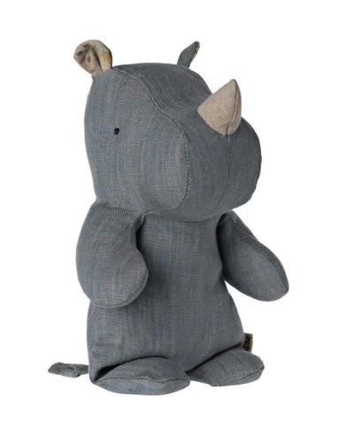 Doudou Maileg Rhinoceros bleu / sable Safari Friends