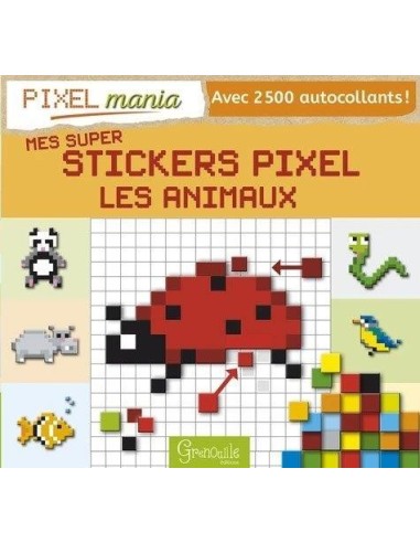 Livre mes super stickers Pixel - Les animaux